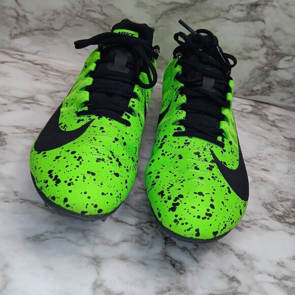 NIKE Zoom Rival S 9 Electric Green Track Spikes Unisex Shoes Size 10.5 Running - Picture 2 of 10